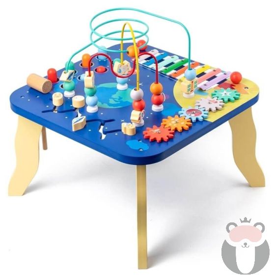 Детска маса с игри с лабиринт на Монтесори