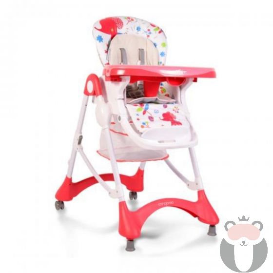 Cangaroo Детски стол за хранене MINT, Червен