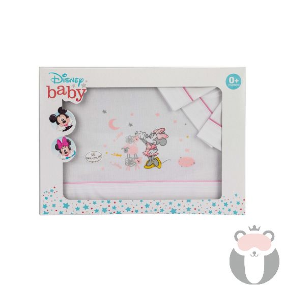 Interbaby бебешки спален комплект 3 части, 40х80см, Disney Minnie, Limited Edition 