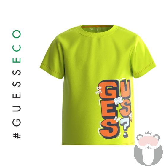 Guess Детска тениска за момче ECO NEON SWOOSH