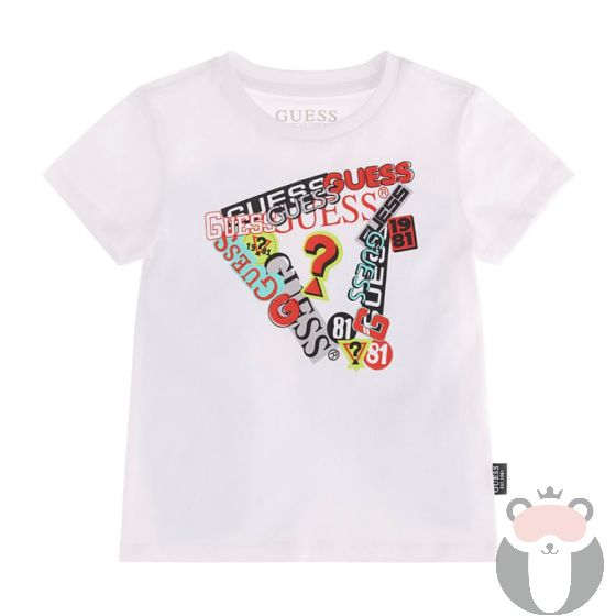Guess Детска тениска за момче Pure White 2
