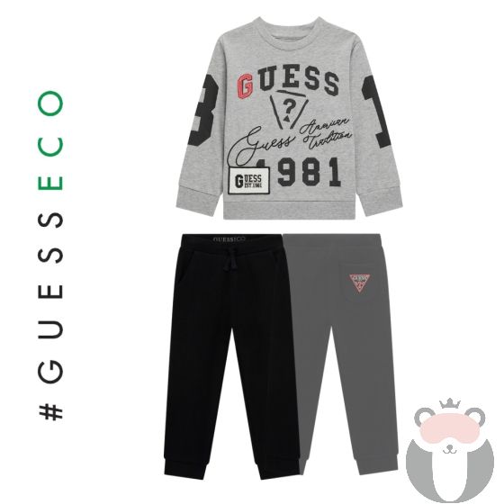 Guess Детски спортен комплект за момче 2 части  LIGHT STONE & BLACK