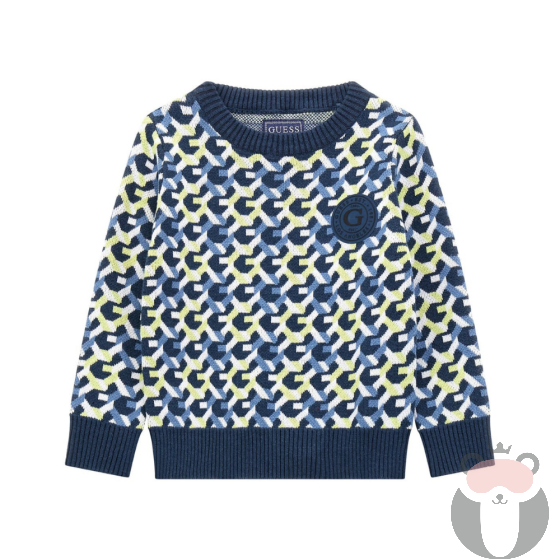 Guess Детски пуловер за момче SURF BLUE MULTI
