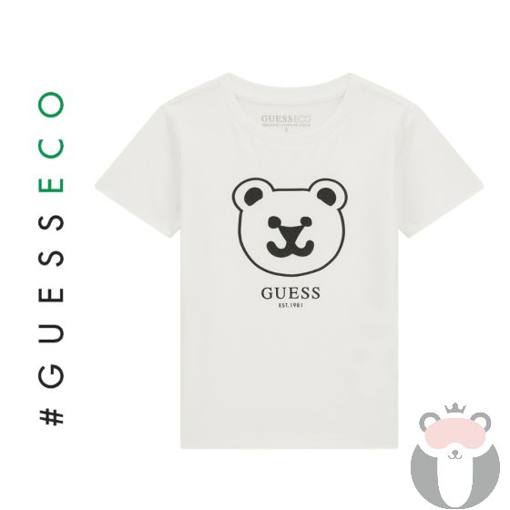 Guess Bear Бебешка тениска за момче White