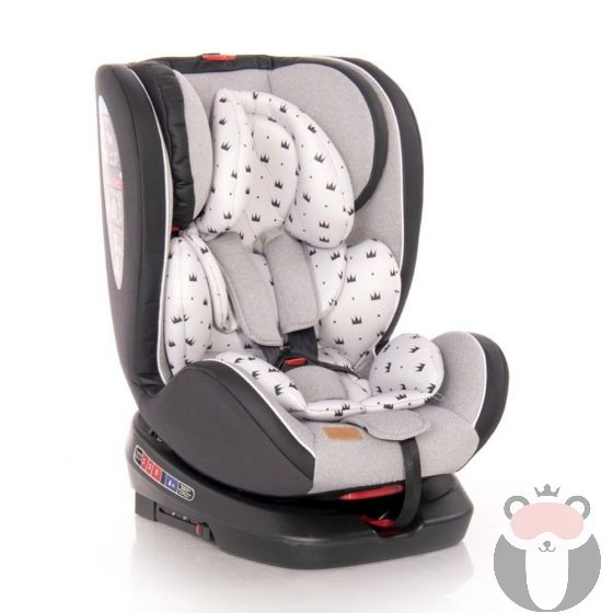 Lorelli Детско столче за кола Nebula Isofix, Grey Crowns 0-36 кг.