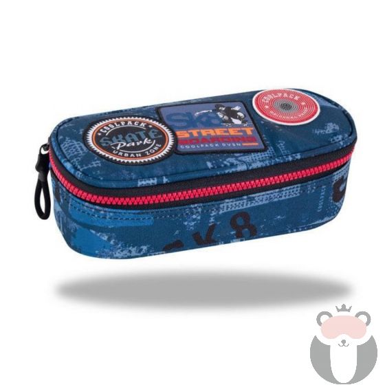 Coolpack Ученически объл несесер CAMPUS Badges B`Blue