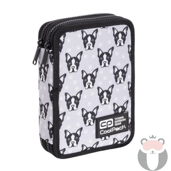 COOLPACK Ученически несесер с пособия  Jumper XL - FRENCH BULLDOGS