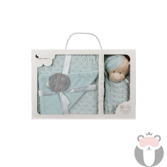 Interbaby бебешко одеяло с играчка Dou Dou, 80x110см