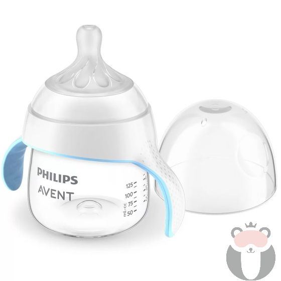 Philips Avent SCF26361 Тренировъчно шише Natural Response за преход към чаша с дръжки 150мл с биберон без протичане Поток 5, 6м+