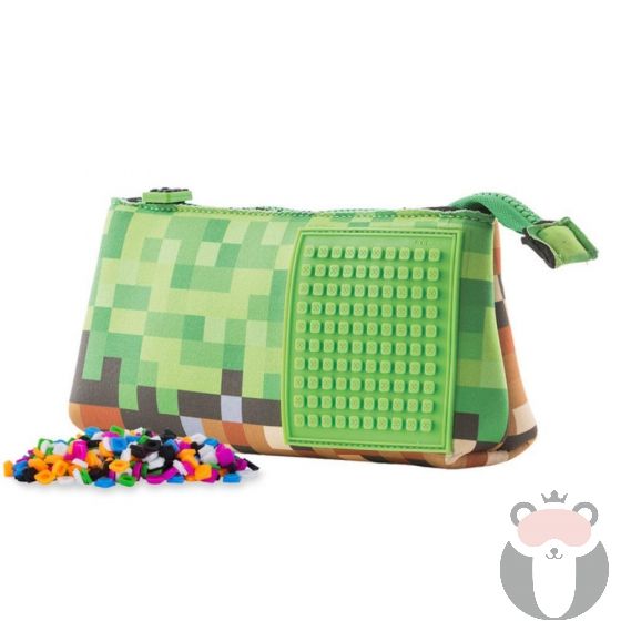 Несесер за моливи Pixie Crew PXA02, Mine&Craft/Зелен