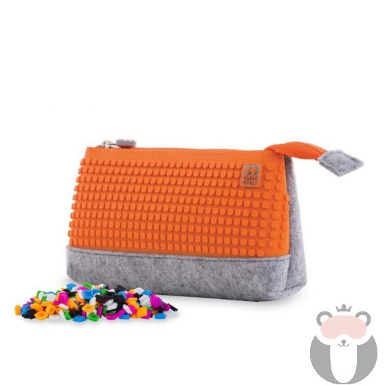 Несесер за моливи Pixie Crew PXA01, Сив/Оранжев