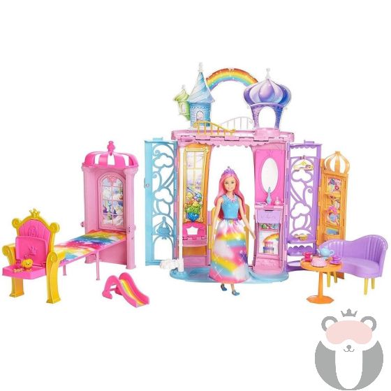 Преносим замък за кукли Mattel Barbie Дъга