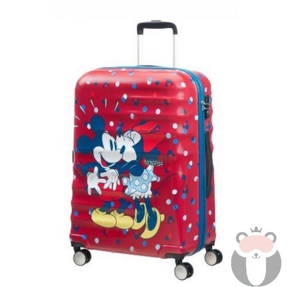 American Tourister Детски куфар за път 77 см Wavebreaker Minnie Loves