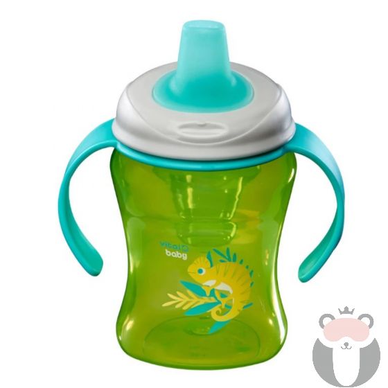 Чаша За Лесно Отпиване С Подвижни Дръжки 260 Мл. Зелена Vital Baby