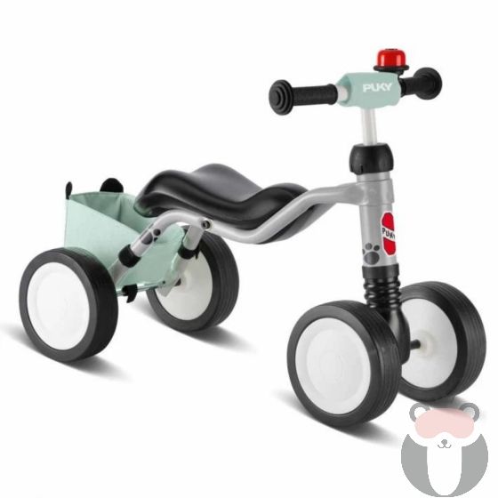 Puky Четириколка за деца Pukylino Bundle, светло сива-тюркоазена