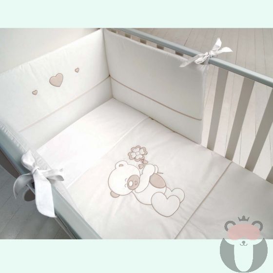 Baby Expert спален комплект 4 части Gastone Бял/Беж