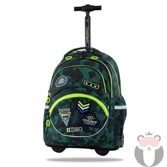 Coolpack Ученическа раница на колела STARR Badges B`GREEN