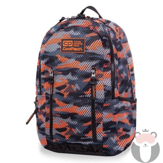 COOLPACK Ученическа раница IMPACT II - CAMO MESH ORANGE