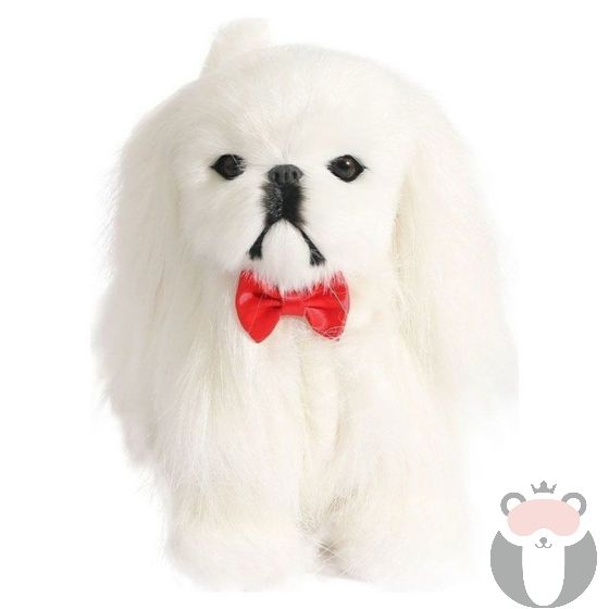 Интерактивна играчка ходещо лаещо куче пекинез, 18 см