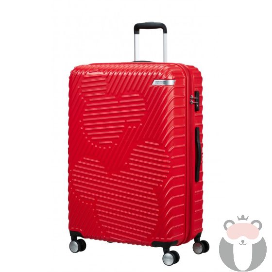 Samsonite Детски куфар AT на 4 колела Mickey Clouds 76 см с разширение Червен цвят