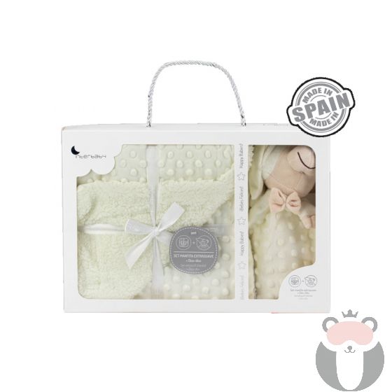 Interbaby подаръчен комплект Бебешко зимно одеяло  + подарък ДуДу, бежов