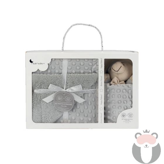 Interbaby подаръчен комплект Бебешко зимно одеяло  + подарък ДуДу