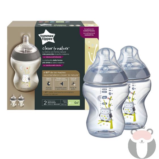 Tommee Tippee Комплект бебешки шишета за хранене, опаковани в кутия подходяща за Подарък