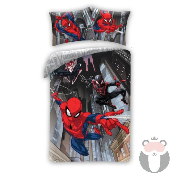 Детски двулицев спален комплект Spiderman Town