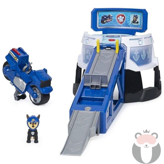 Писта Spin Master Paw Patrol Moto HQ Щабквартирата на Chase със звукови ефекти, 20129845