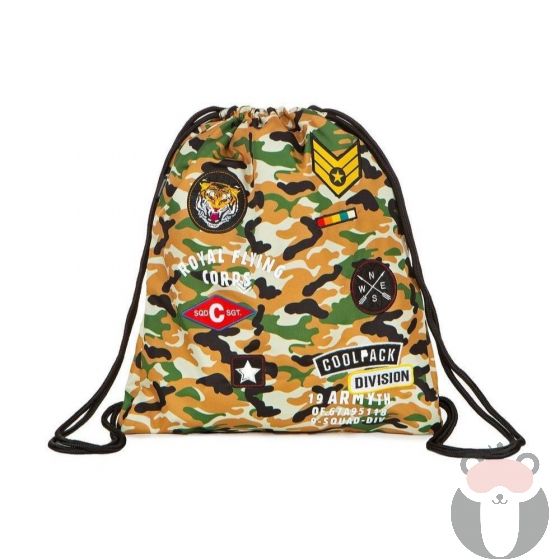 COOLPACK Спортна торба Sprint Camo Desert Badges