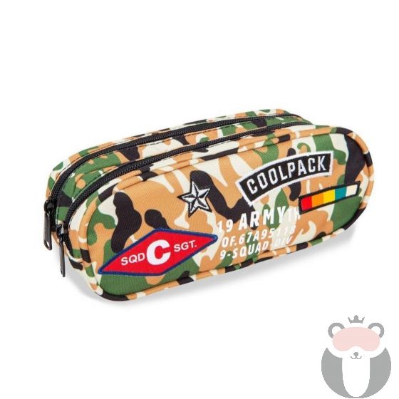 COOLPACK Ученически несесер Clever Camo Desert Badges