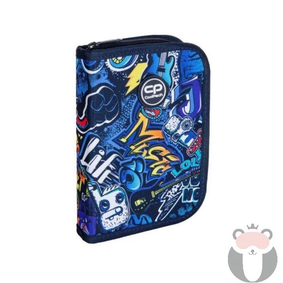 COOLPACK Ученически несесер с един цип CLIPPER - GRAFITTI