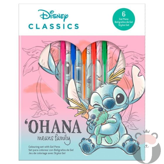 Stitch Комплект тефтерче и 6 бр. гел химикали Ohana Means Family