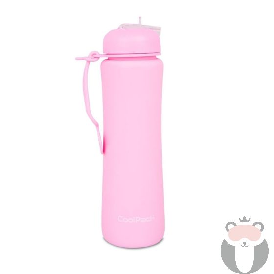 Coolpack Сгъваема силиконова бутилка PUMP  - Powder pink