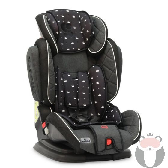 Lorelli Детско столче за кола Magic +SPS Isofix, Black Crowns 9-36 кг.