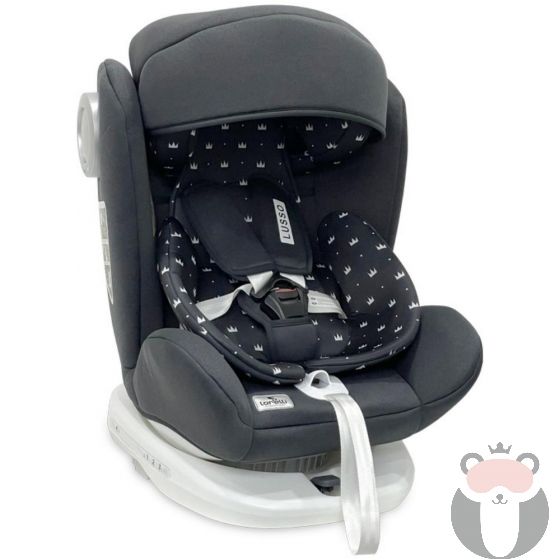 Lorelli Детско столче за кола Lusso SPS Isofix, Black Crowns 0-36 кг.