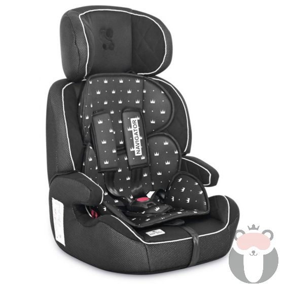 Lorelli Детско столче за кола Navigator, Black Crowns 9-36 кг.