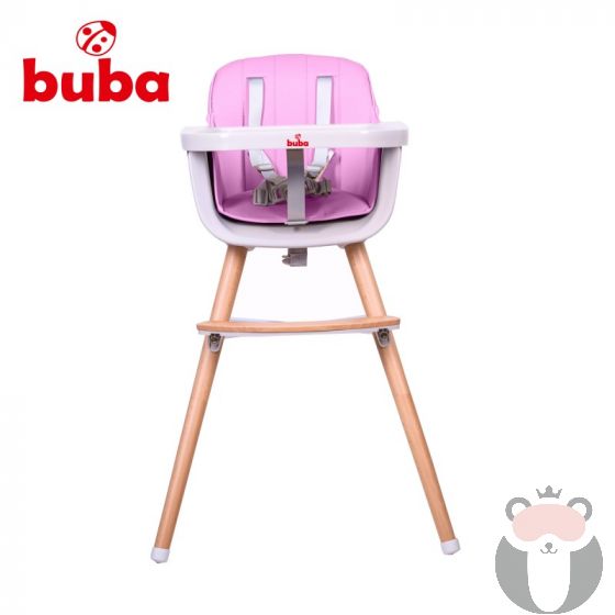 Buba Детско столче за хранене  Carino, Розов 6м+