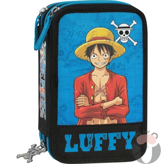 Ученически несесер с 3 отделения и съдържание One Piece Luffy