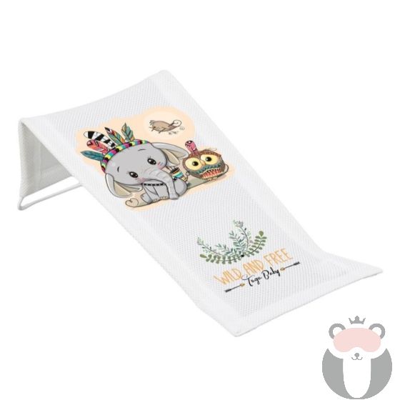 Tega Baby Подложка за вана 3D Mesh Wild&Free Little Elephant бяла