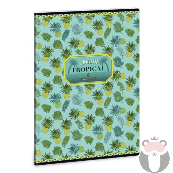 Ученическа тетрадка с широки редове А5, 40 листа, Yellow Pineapple