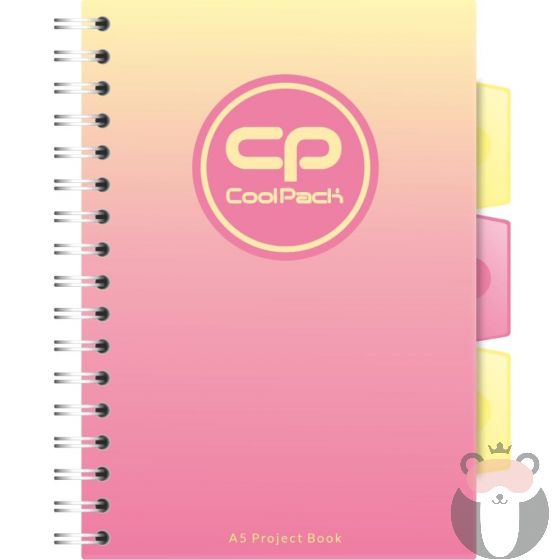 Ученическа тетрадка с карирани страници А5, Coolpack Gradient Peach