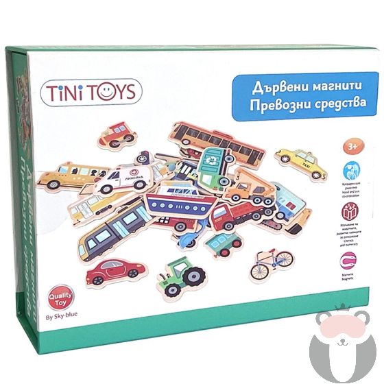 Tini Toys Дървени магнити, Превозни средства
