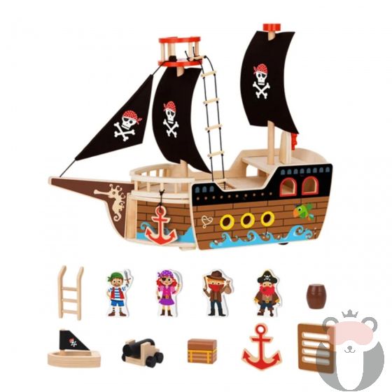 Tooky Toy Пиратски кораб за игра с фигурки