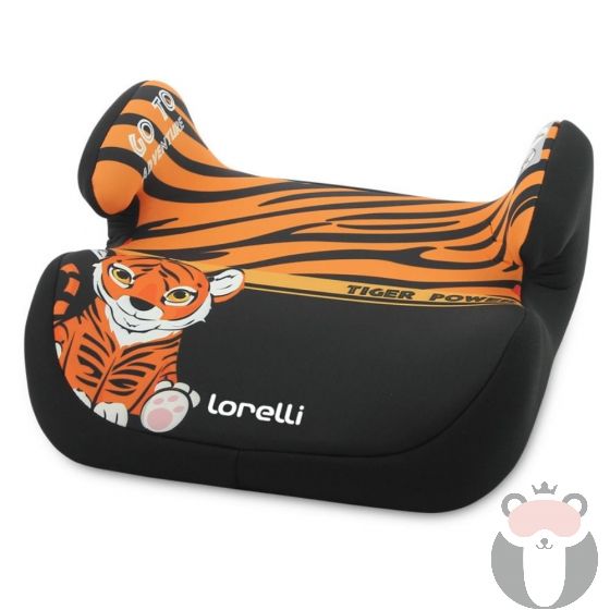 Lorelli Седалка за кола TOPO COMFORT, TIGER Black-Orange ( 15-36кг.)