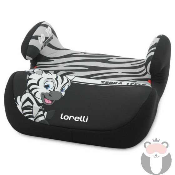 Lorelli Седалка за кола TOPO COMFORT, ZEBRA Grey-White ( 15-36кг.)