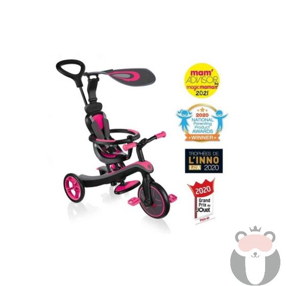 Детска триколка 4 в 1 Trike Explorer, розова Globber