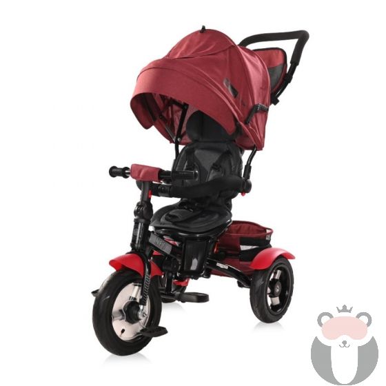 Lorelli Детска триколка NEO /Въздушни гуми, Red & Black Luxe
