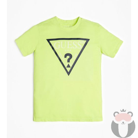 Guess тениска с триъгълно лого Neon
