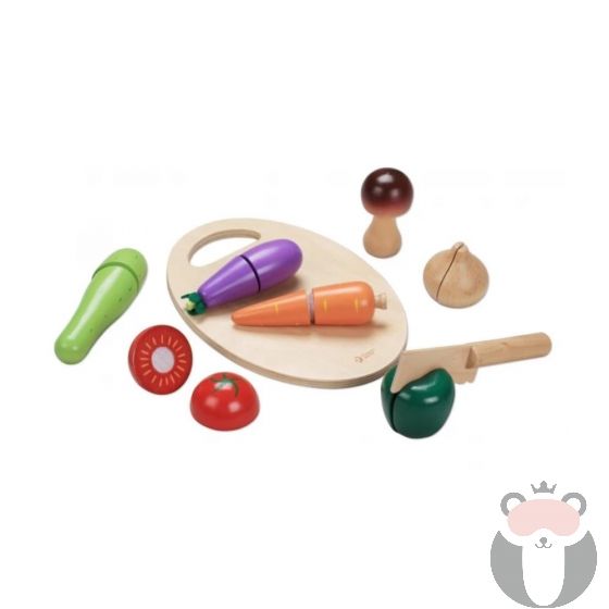 Детски дървен комплект за рязане - зеленчуци cLASSIC wORLD